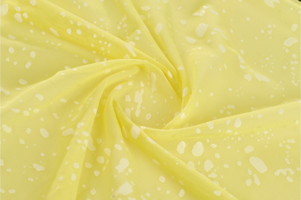 Lyc Foil Print on Tulle